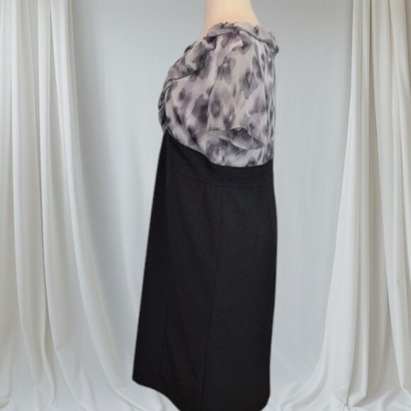 ECU R & M Richards Black & White Dress Ruffle Front - Picture 4 of 7